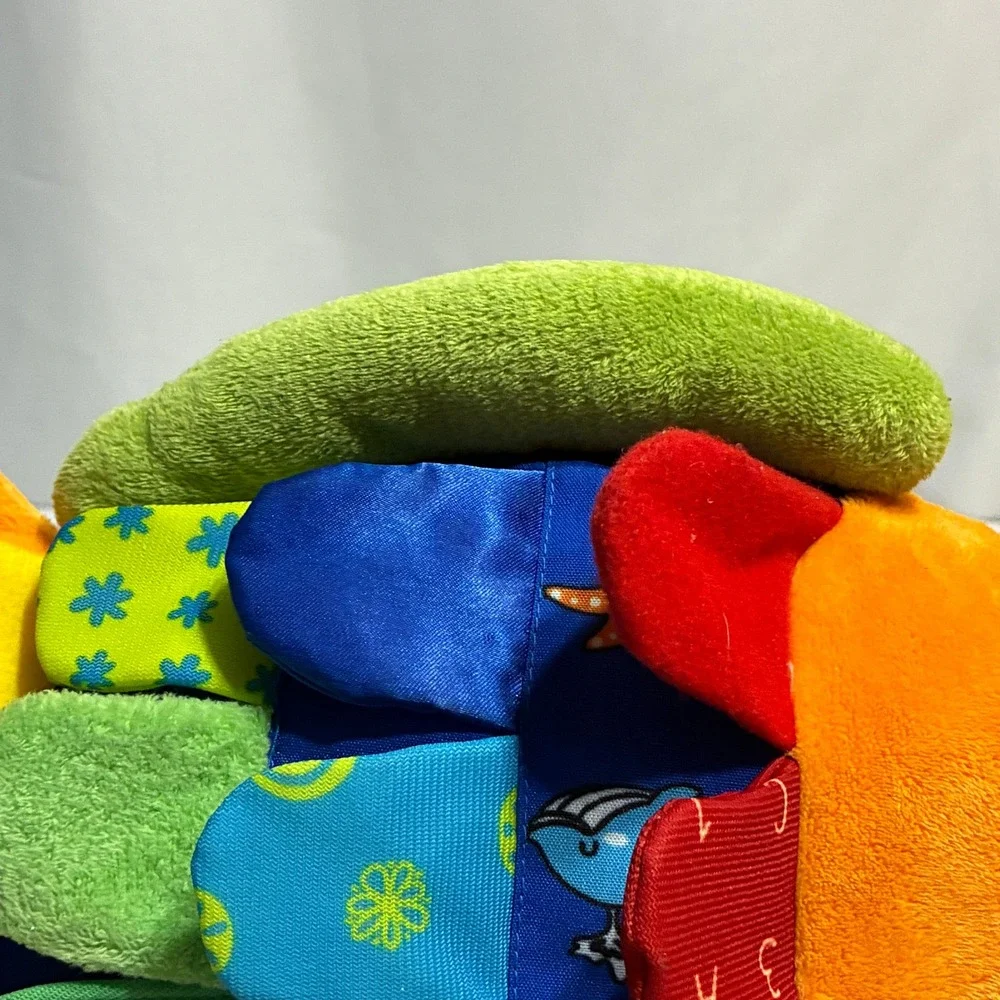 Melissa & Doug K's Kids Flip Fish Plush Sensory Baby Toy Orange Multi Color Exc